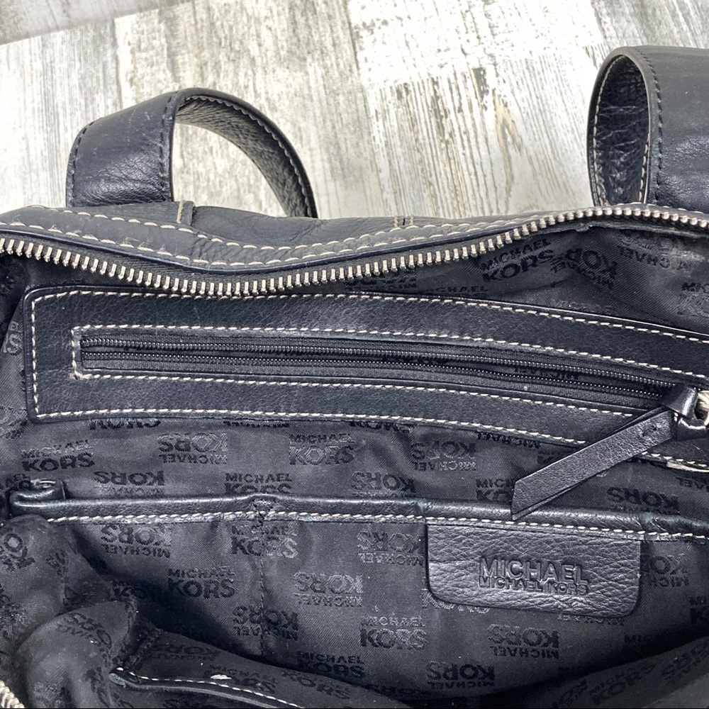 Michael Kors large black pebbled leather satchel - Picture 11 of 14
